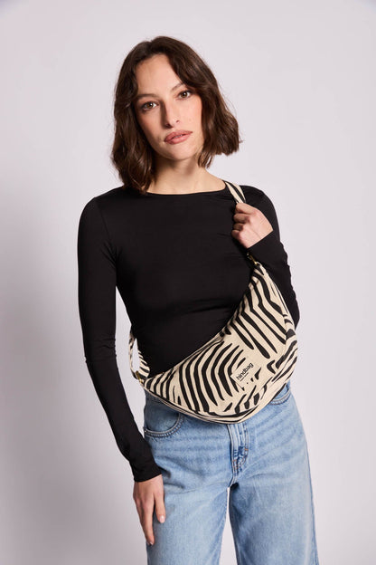 Sac Banane Andrea Zèbre écru