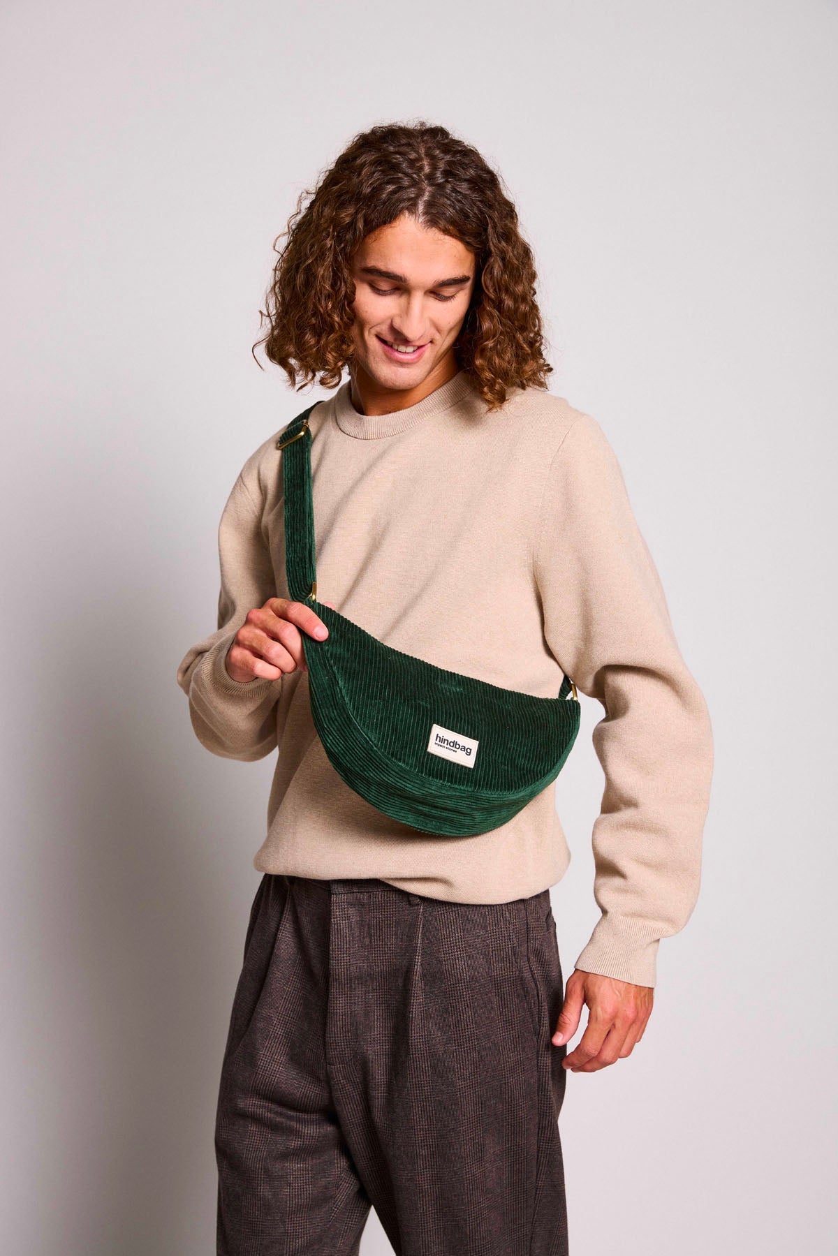 Andrea Fir Green Velvet Fanny Pack
