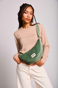 Sac banane Andrea Velours Vert d'eau