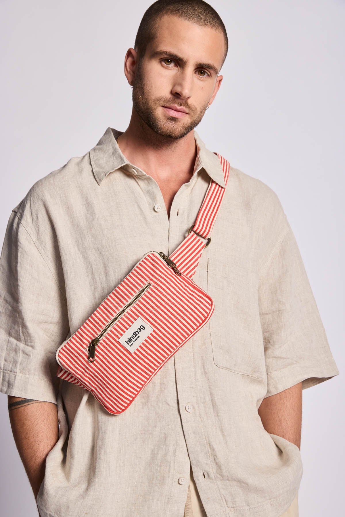 Sac banane Harry Rayures rouge