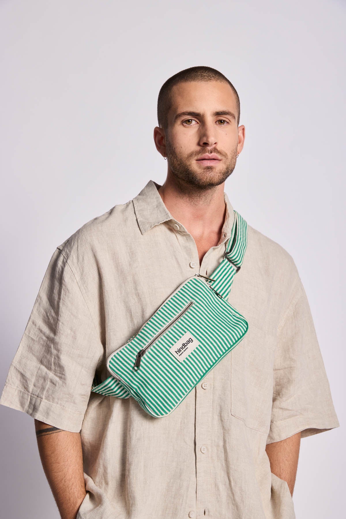 Harry Striped Green Fanny Pack