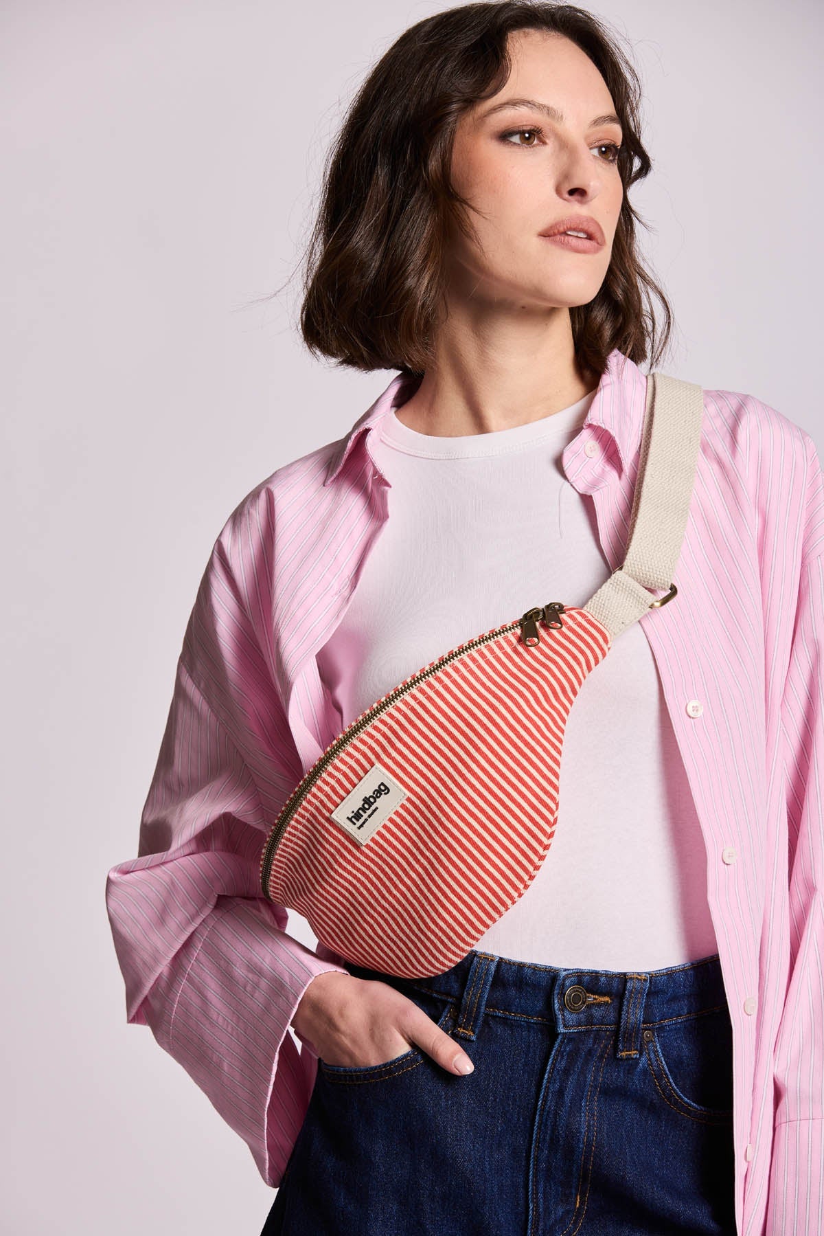 Sac banane Olivia Rayures rouge