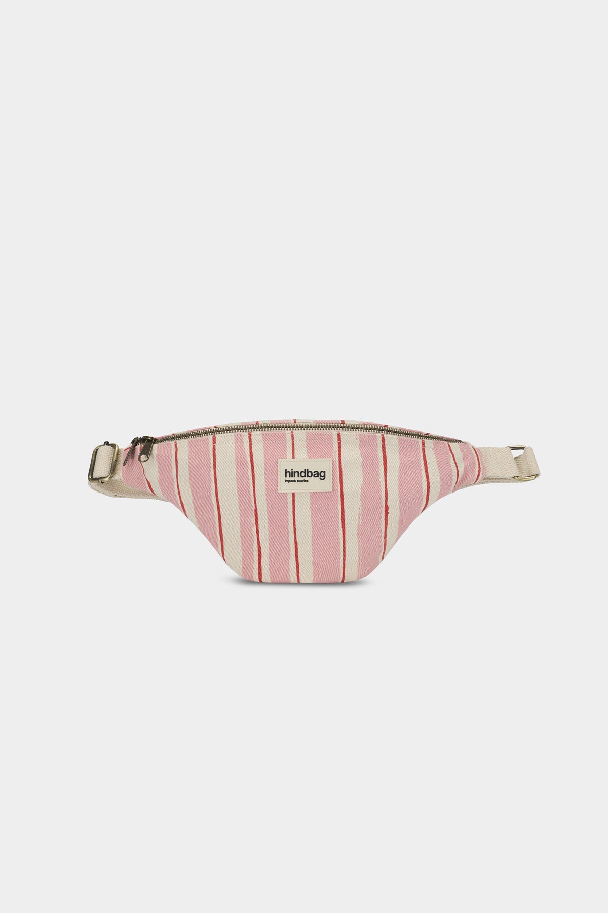 Sac banane Olivia Rayures rouge et rose