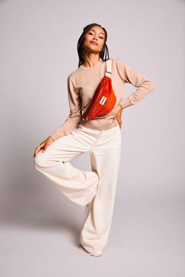 Olivia Brick Velvet Fanny Pack