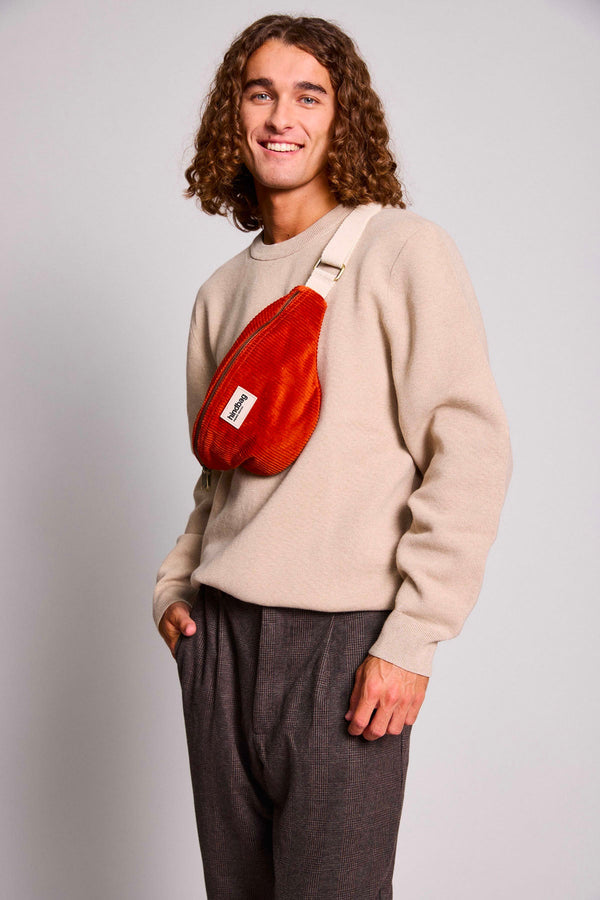 Olivia Brick Velvet Fanny Pack