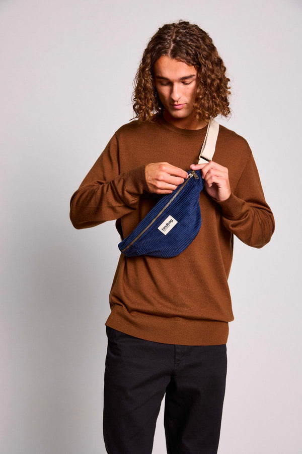 Olivia Velvet Navy Fanny Pack