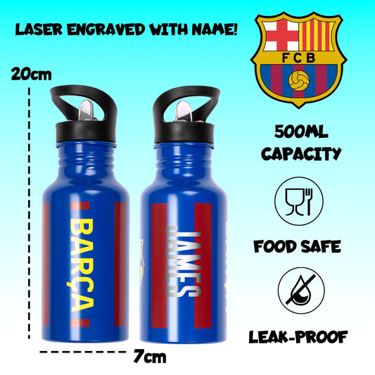 Barcelona FC Personalized Metal Water Bottle 500ml