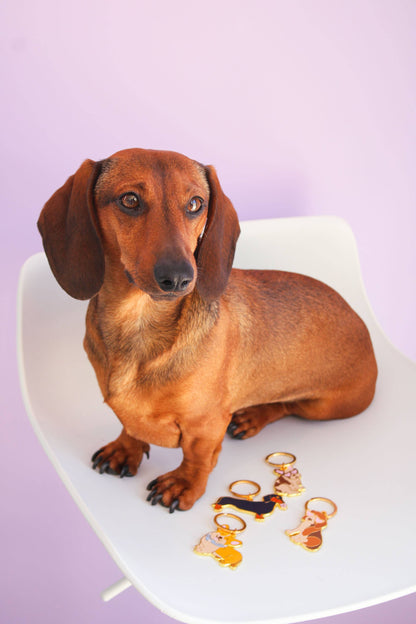 Dachshund Keychain