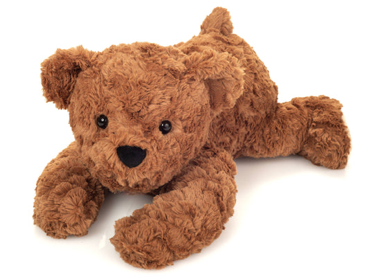 Brown Reclining Bear Plush Toy