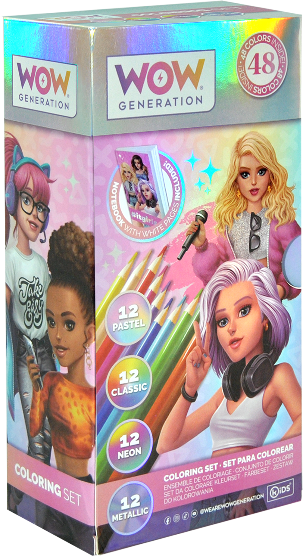 Set de 48 crayons de couleurs et carnet