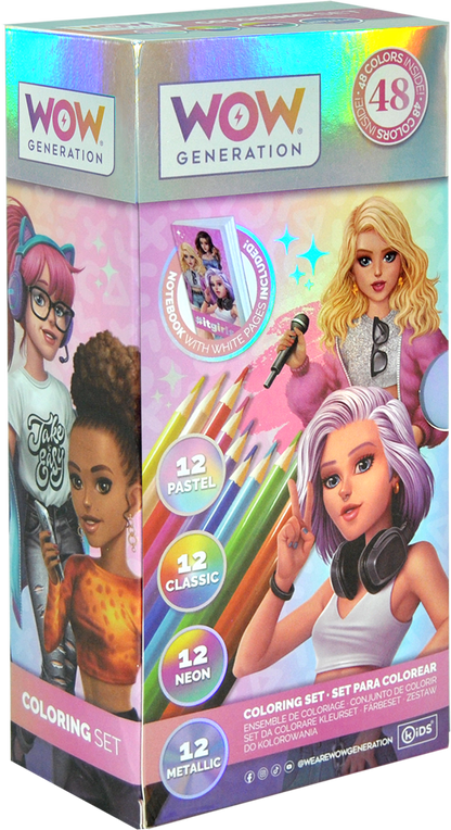 Set de 48 crayons de couleurs et carnet