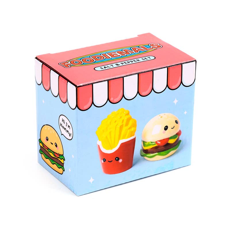 Burger & Fries Foodiemals Ceramic Salt & Pepper Shaker Set