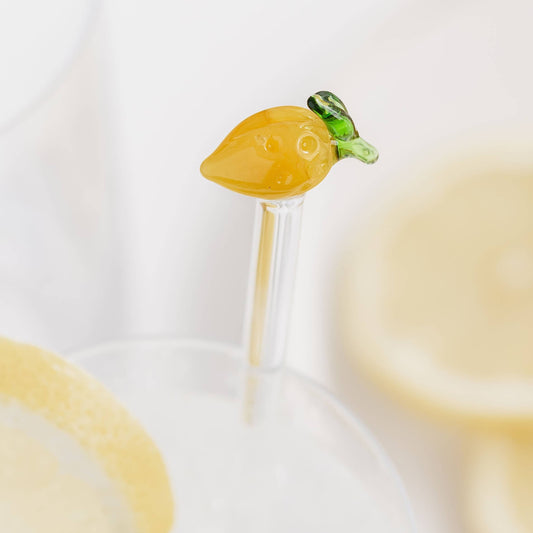 Lemon Glass Cocktail Stirrers