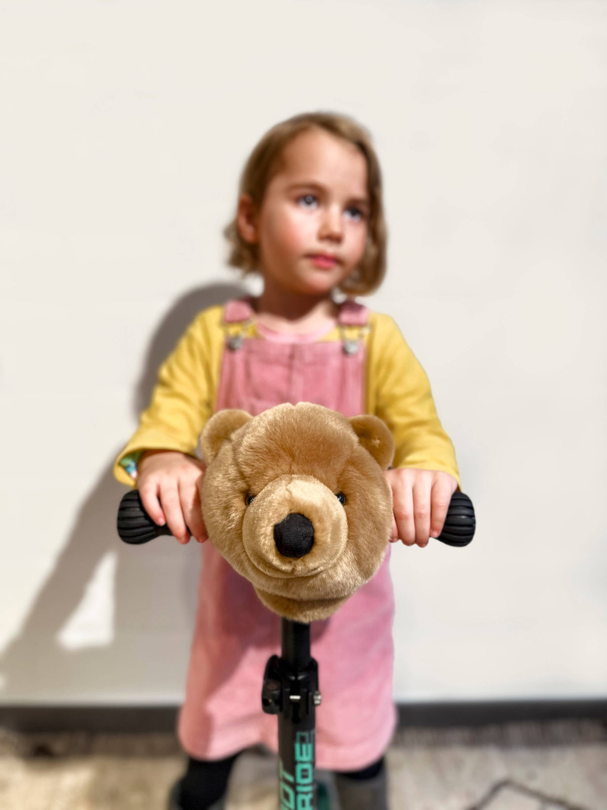 Brown Bear Head Accessory for Kids' Bikes and Scooters