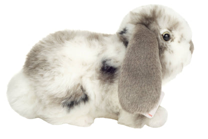 Peluche Lapin bélier gris-blanc