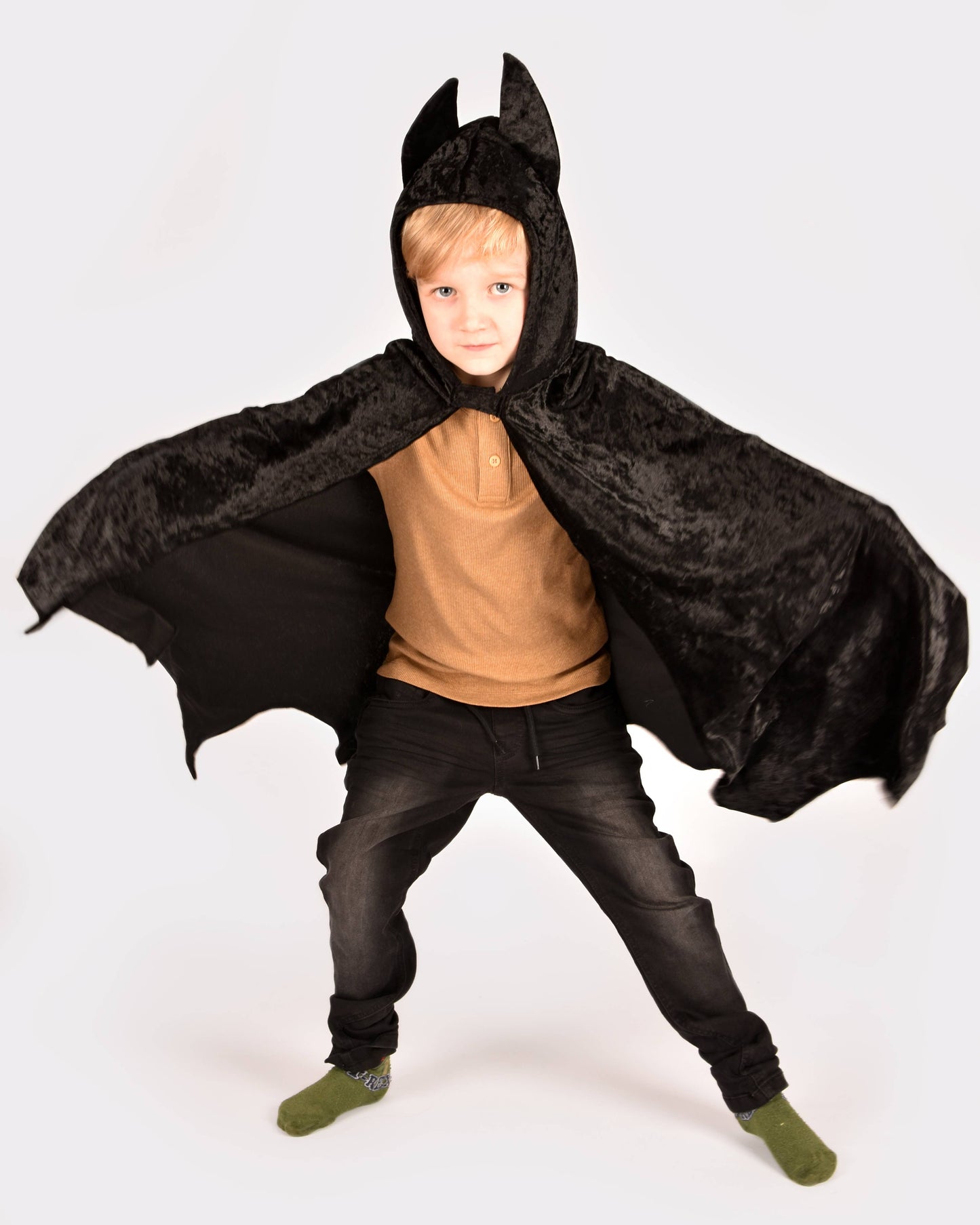 Black velvet bat cape 98-128 cm 3-8 years