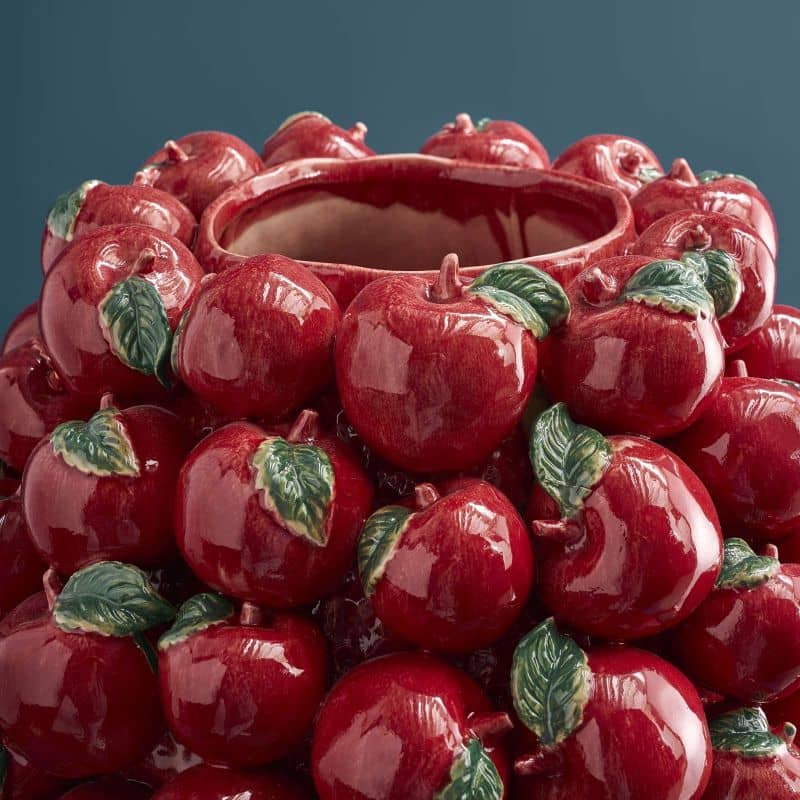 Apple Vase, Red Stoneware, 42 x 42 x 32 cm