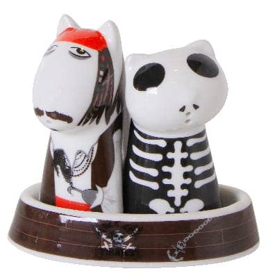 Salt and Pepper Pirate Dog and Cat