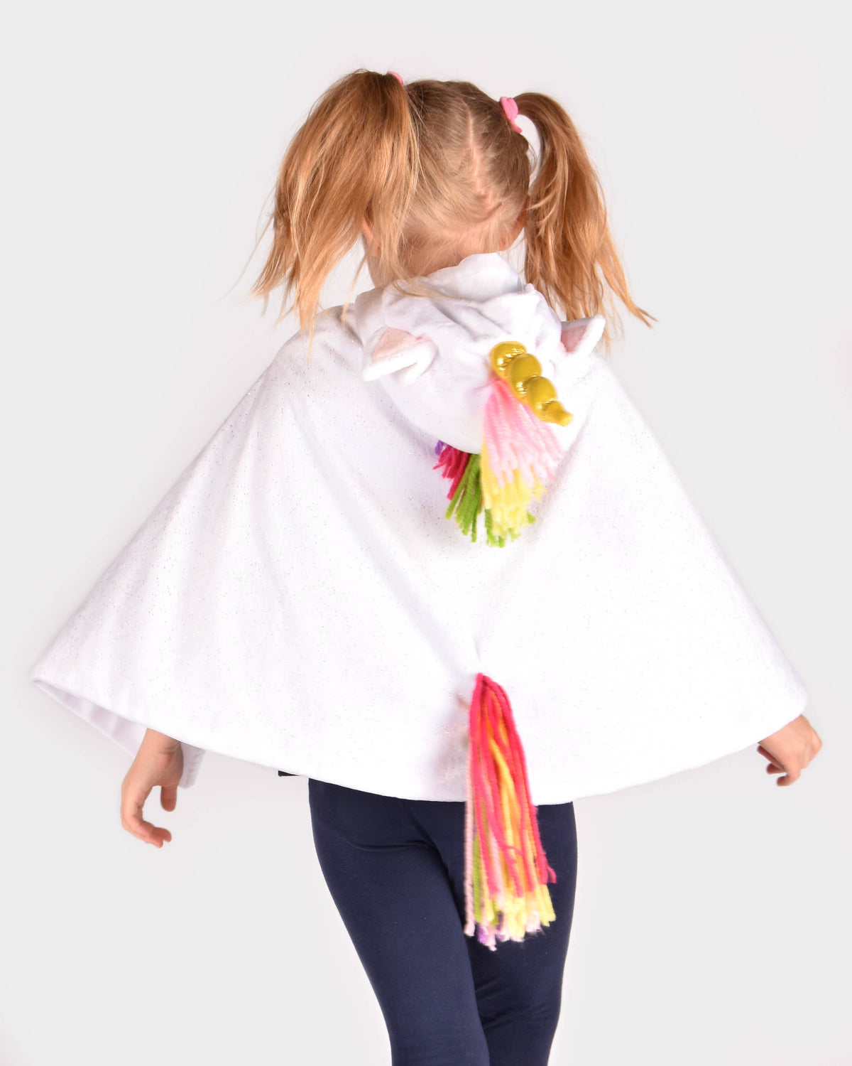 White unicorn rainbow cape 3-8 years (size 98-128)