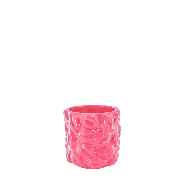 Pot - Kisses - Ceramic - Neon Pink - 11x11x11.5cm