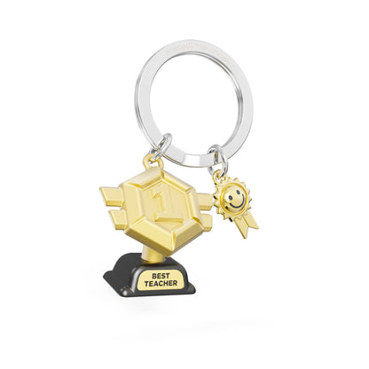 Best Teacher Trophy Keychain