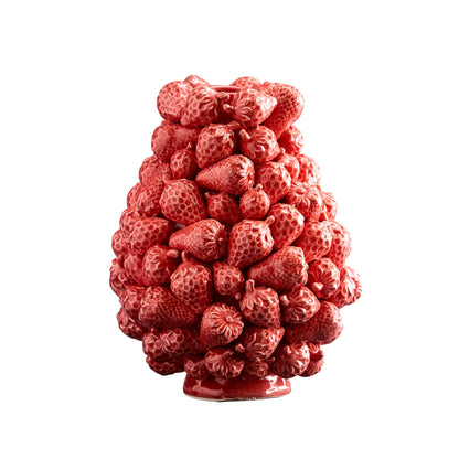 Strawberry Vase, Red Stoneware, 20 x 20 x 25 cm