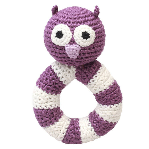 Ring Rattle - Dark Purple Owl