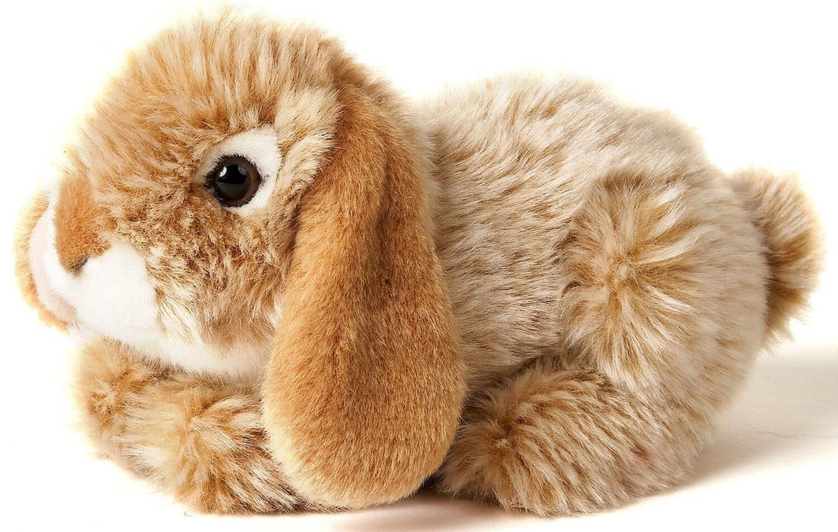 Peluche lapin bélier beige couché