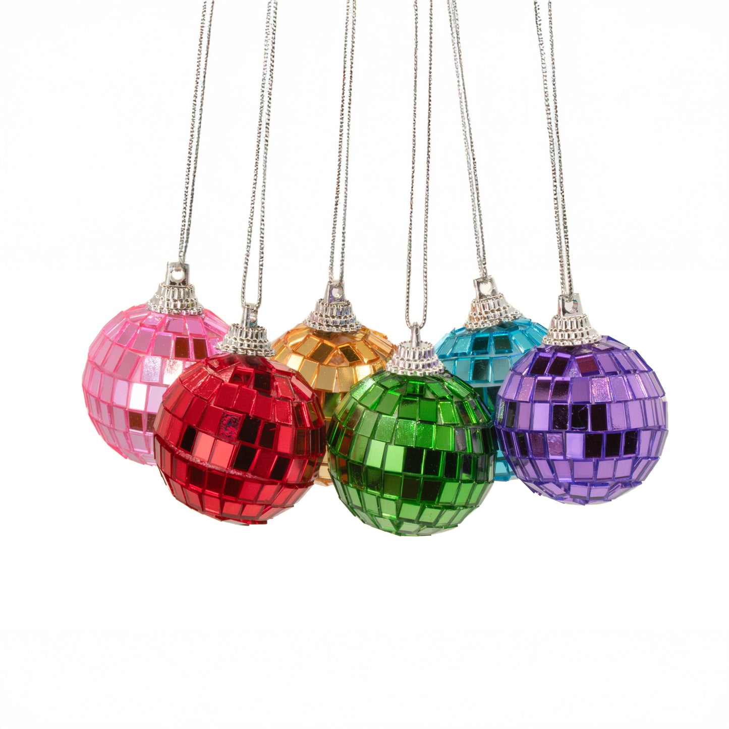 Boules de Noël à facettes Multicolores 6-Pack