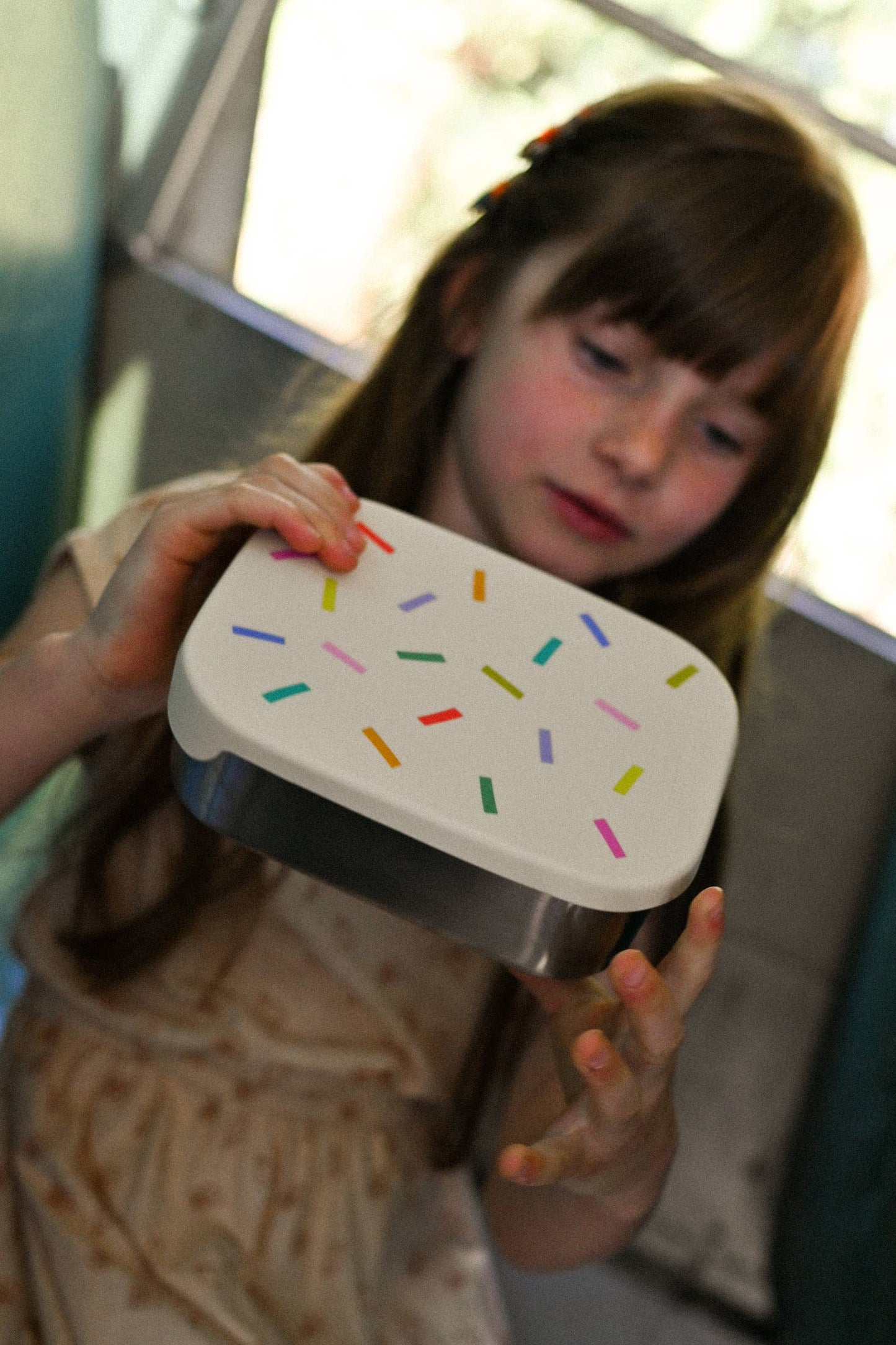 STAINLESS STEEL LUNCH BOX with confetti compartments for CHILDREN