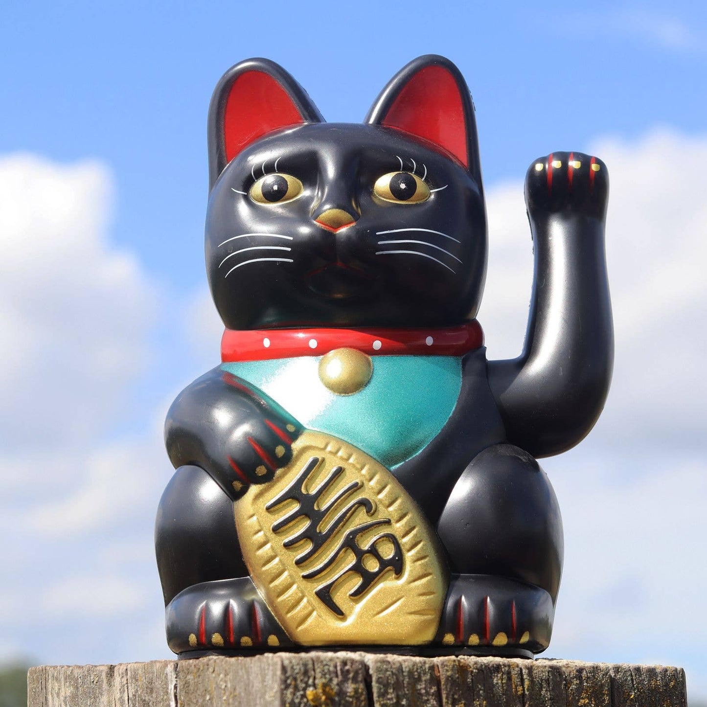 Lucky black cat 15cm