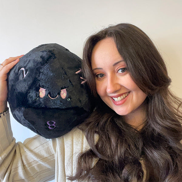 Peluche Squishable – Dé D20 Noir