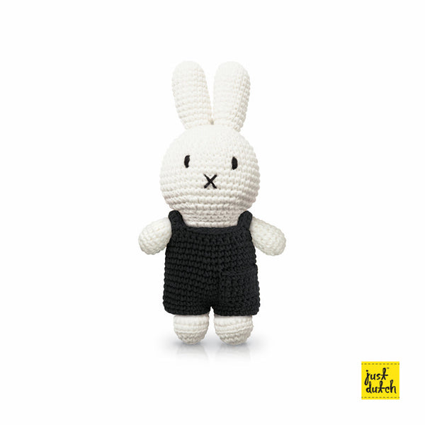 Peluche en Crochet Lapin Miffy - Salopette Classique - Noir