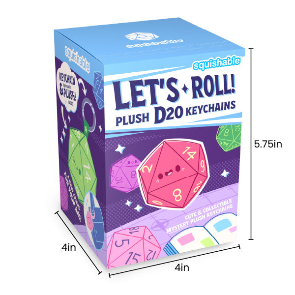 Blind Box Squishable – D20, Série 1 « Let's Roll »