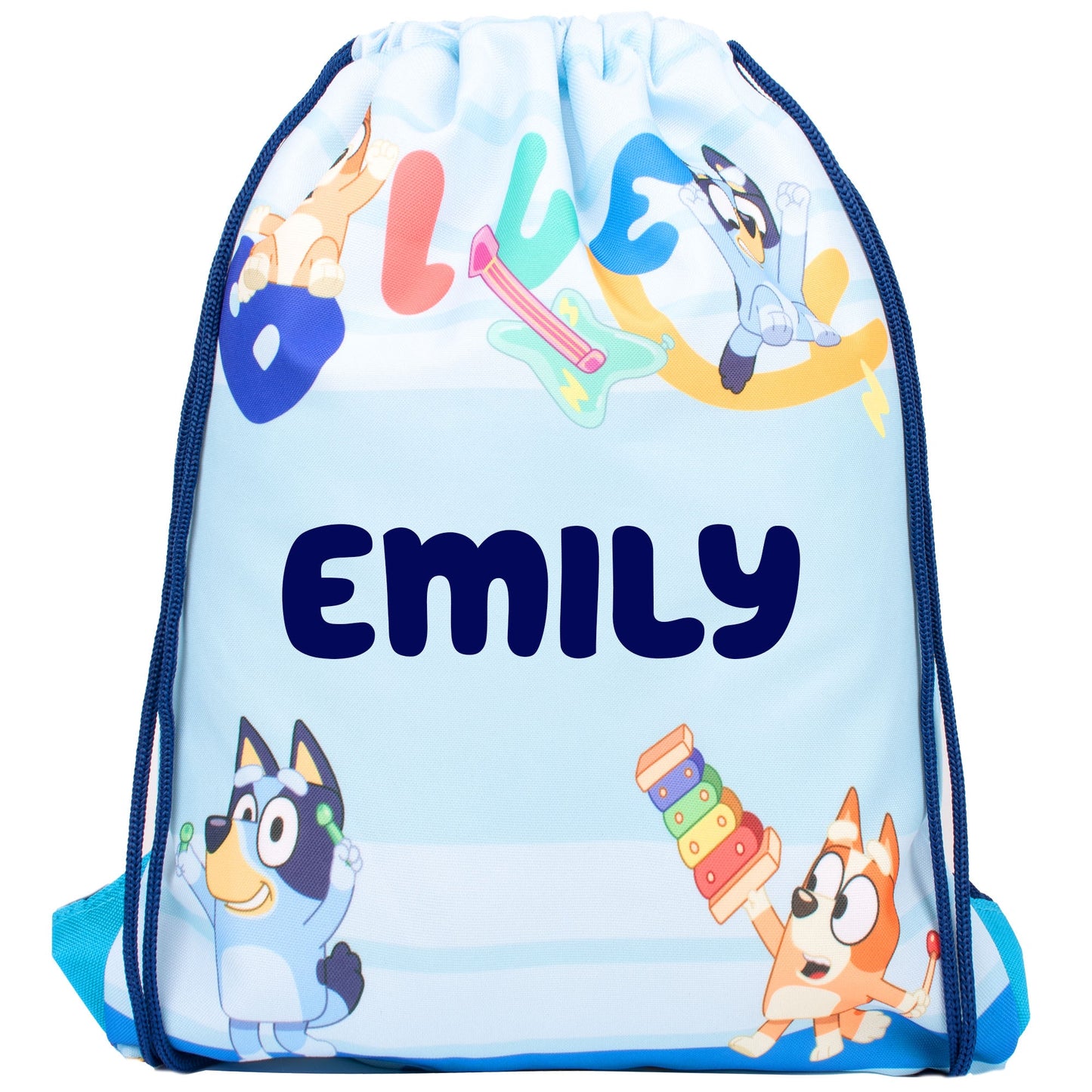 Personalized Drawstring Bag - Bluey (Blue)