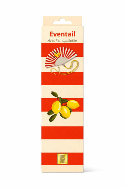 Fan with Shoulder Strap - Lemons