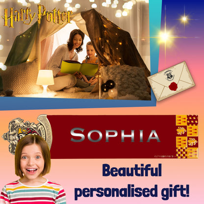 Harry Potter Personalized Crest Bookmark Burgundy
