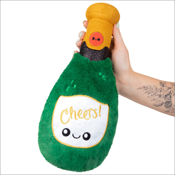 Peluche Mini Boozy Buds Squishable – Bouteille de Champagne