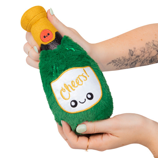 Peluche Boozy Buds Squishable – Bouteille de Champagne Shot-Sized