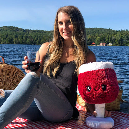 Peluche Boozy Buds Squishable – Verre de Vin Rouge