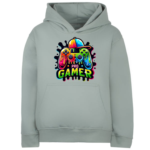 Fringoo Gamer Hoodie for Boys Cotton Rich Soft Hooded Sweatshirt - Pro Gamer Green