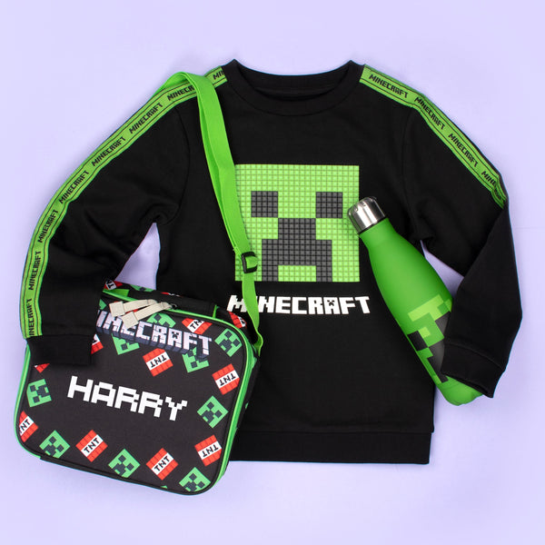 Sweat Minecraft – vert Creeper – noir