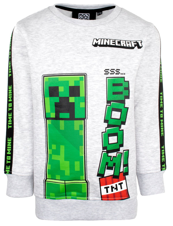 Sweat Minecraft – vert Creeper – gris