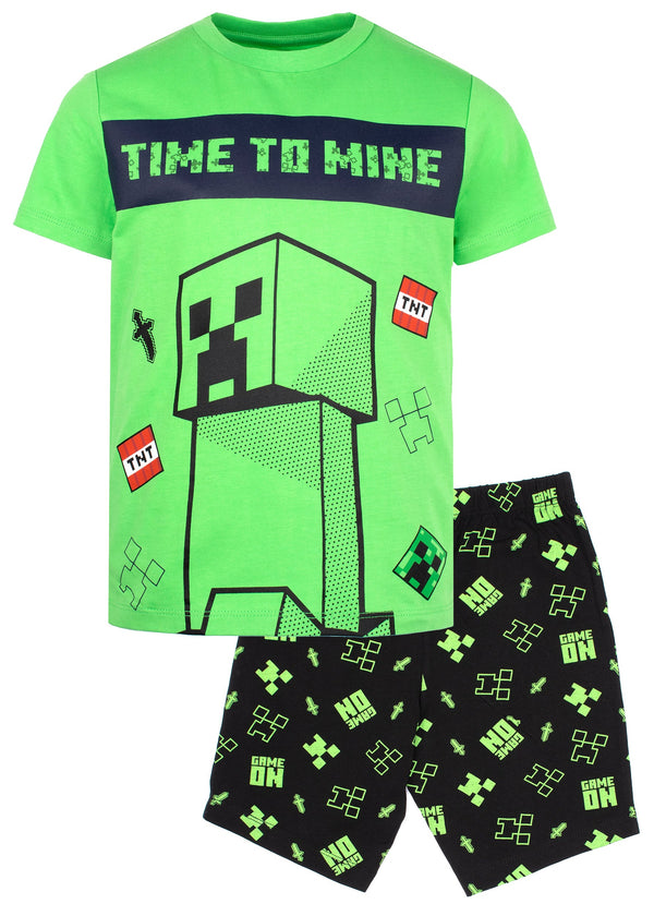 Pyjama Minecraft – Short Sleeve – vert