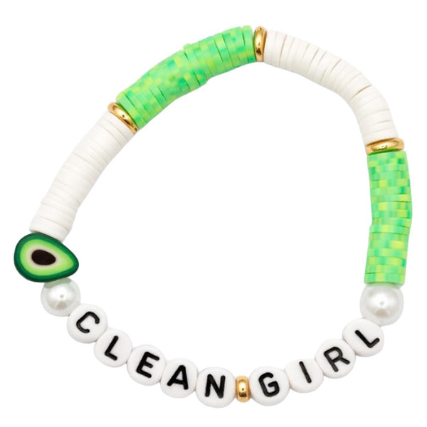 Swiftie Friendship Bracelet CLEAN GIRL - Green & White