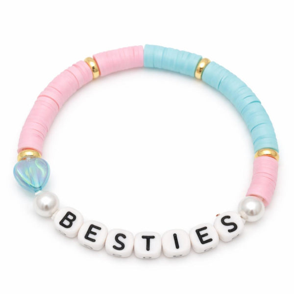 Swifties BESTIES Friendship Bracelet - Light Blue & Pink