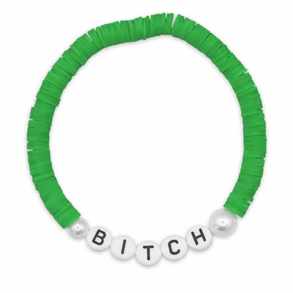 Swifties BITCH Friendship Bracelet - Dark green