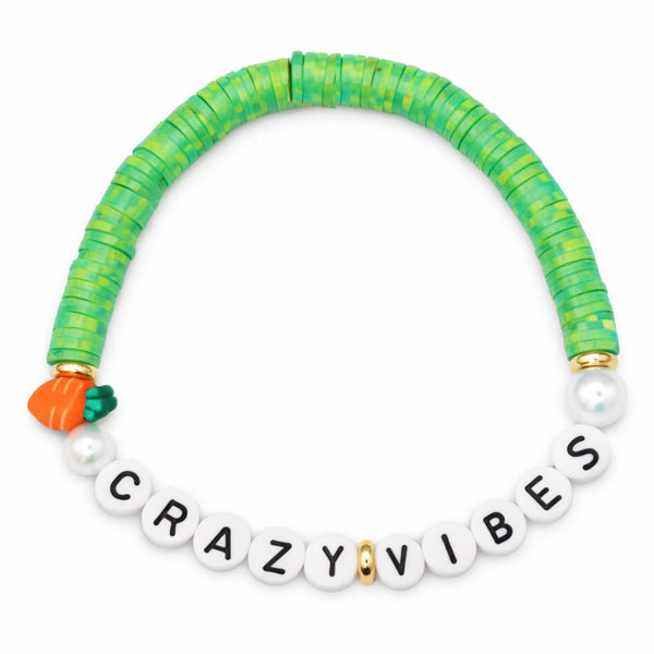 Swifties CRAZY VIBES Friendship Bracelet - Green