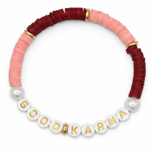 Swifties GOOD KARMA Friendship Bracelet - Pink & Burgundy