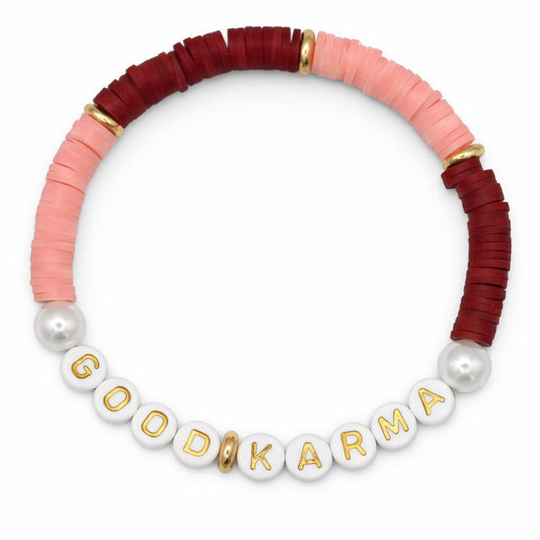 Swifties GOOD KARMA Friendship Bracelet - Pink & Burgundy